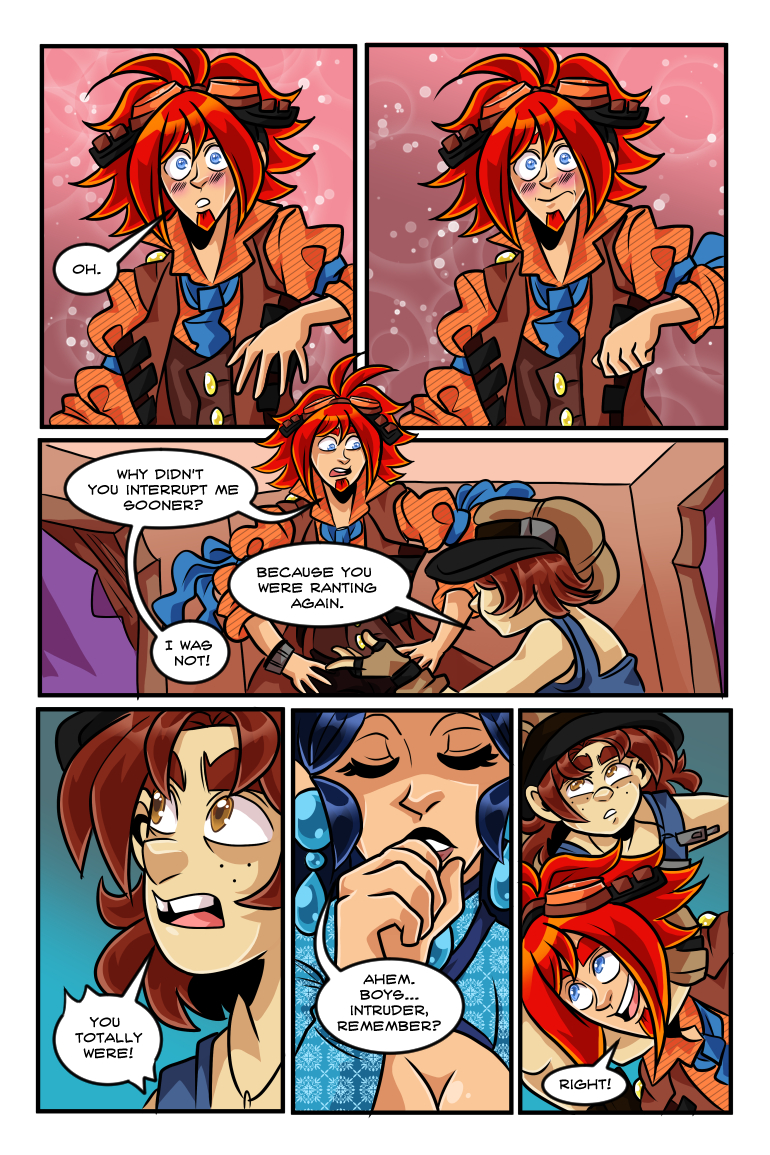 Oh Val. Always so "business" oriented. Let the boys wrestle long enough. This way Jill has a chance to escape!